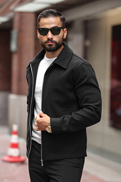 LUMAST سترة أساسية بتصميم خاص بسحاب مزدوج