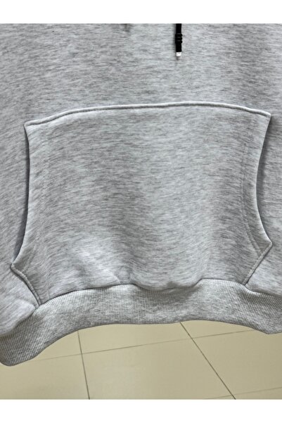 BENAHOLL Deloria Teddy Bear με τύπωμα Φούτερ με κουκούλα με 3 κορδόνια-CI8987 Γκρι