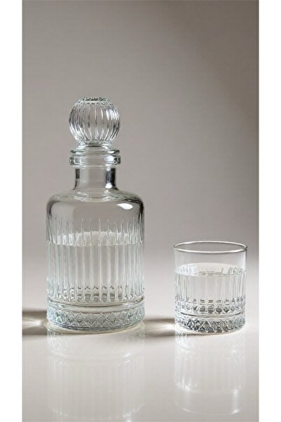 ZÜRİH COLLECTİON KRİSTAL OVAL KARAF-SÜRAHİ VE 6 PARÇA KRİSTAL SU-VİSKİ BARDAĞI