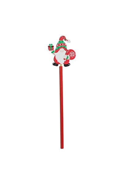 SHOPIENS Pencil with Santa Claus Wooden Figurine, Red