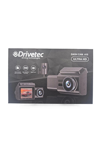 drivetec 3 Kameralı Araç Ön , İç ve Arka Kayıt Kamerası , Ultra HD, Ekranlı, Araç İçi + Ön + Arka Ka