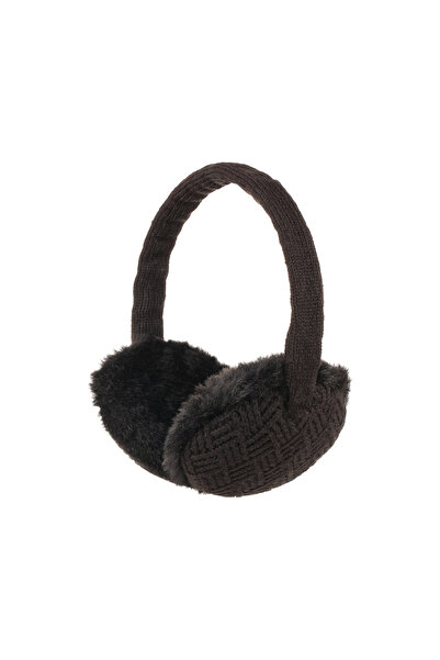 Nordbron Чорні жіночі щоденні навушники з плетеним дизайном, що зберігають тепло, складаються, стильні