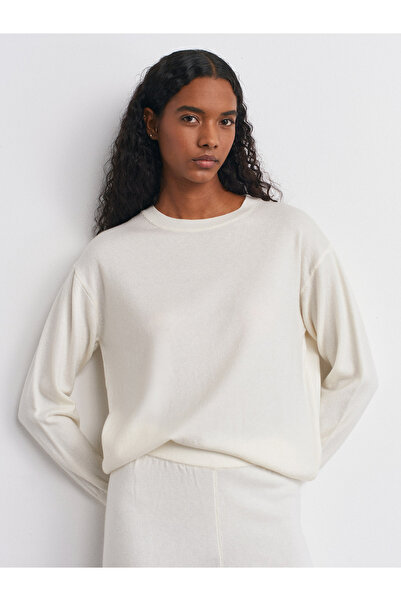 Dilvin Crew Neck Wool Basic Knit Sweater