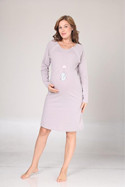 Semm Mix Maternity Nightgown Cotton Star