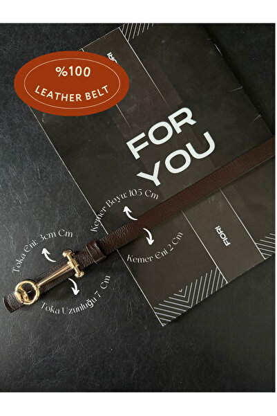 Fiori حزام نسائي رفيع بتصميم من الجلد الطبيعي مع مشبك طويل، حزام للسترة، حزام...