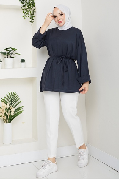 Bestenur Günsel Drawstring Tunic 1646 - Anthracite