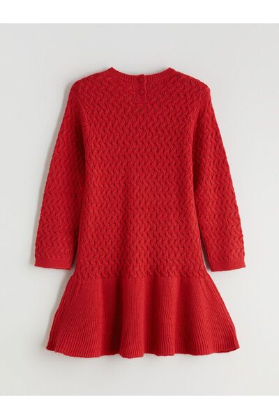 LC Waikiki Lcw Kids Crew Neck Girls' Knitwear Dress