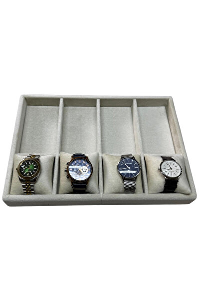 Moda fiesta Wooden Baby Face Fabric 8-Compartment Watch and Glasses Box – 34X24 cm