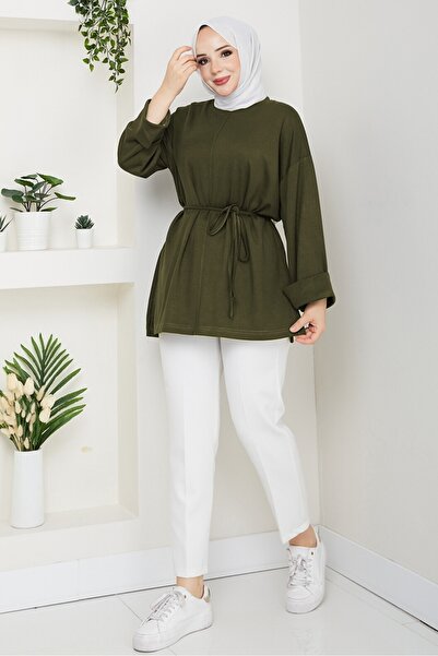Bestenur Günsel Drawstring Tunic 1646 - Khaki