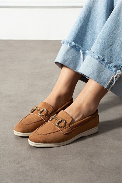 FUGA MODA حذاء لوفر بابيت كاجوال من جلد الغزال البني اللون من لوفيتا