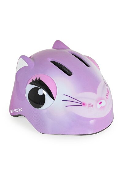 byox Cască pentru copii Kati, liliac, cu lumină LED, ventilație și reglabilă, mărime S (48–54 cm)