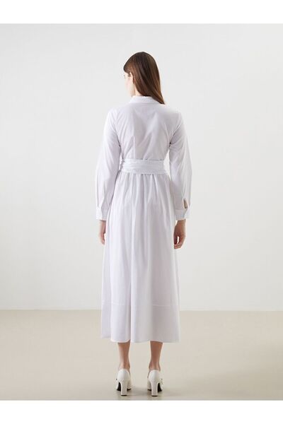 LC Waikiki LCW Modest Gömlek Yaka Poplin Elbise