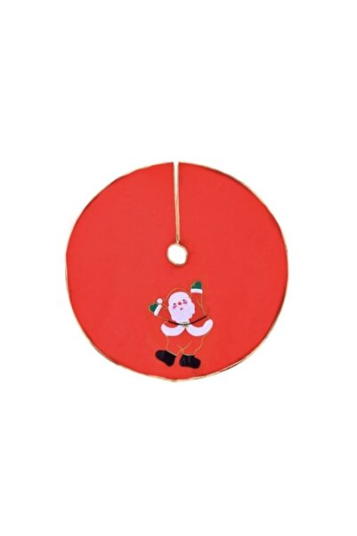 OEM Fustă decorativă pentru brad de Crăciun, Moș Crăciun, roșie, 1,03 m