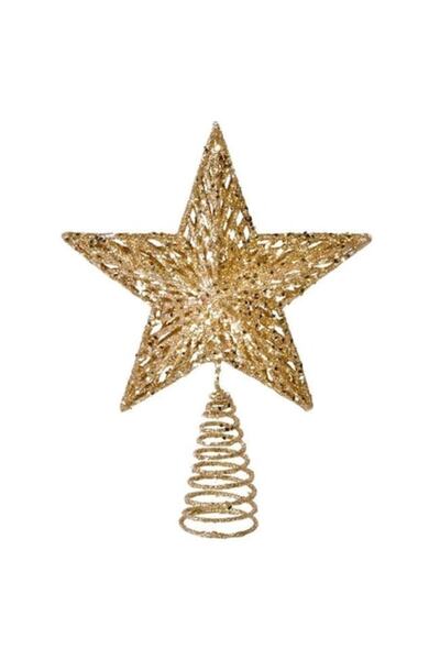 ANTBRO ® Buchet de Crăciun - Stea perforată 3D aurie, 33 cm