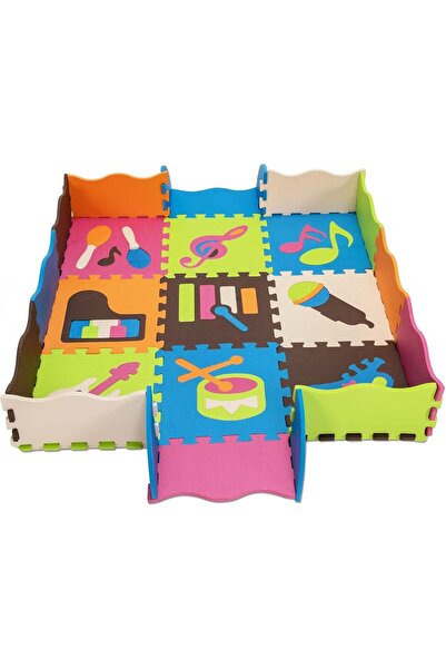 R REVA Baby & Kids Play Mat with Fence, 35.5 x 35.5 in Musical Instruments De...