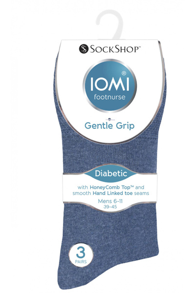 IOMI footnurse Ciorapi pentru diabetici, Iomi Footnurse, gentle grip, albastr...