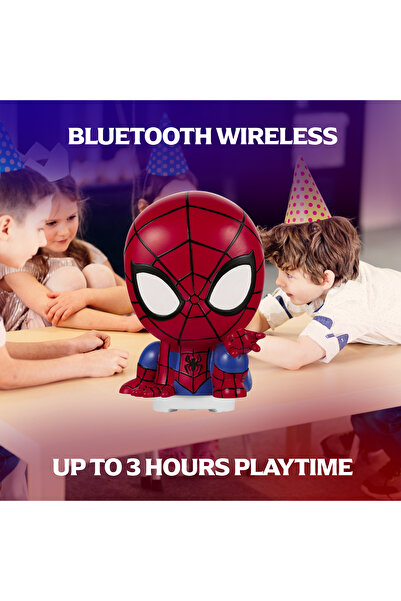 SMD-Volkano Marvel Spiderman Bluetooth Speaker | Color Changing LED Light | USB Rechargeable & 3 Hours Playtime