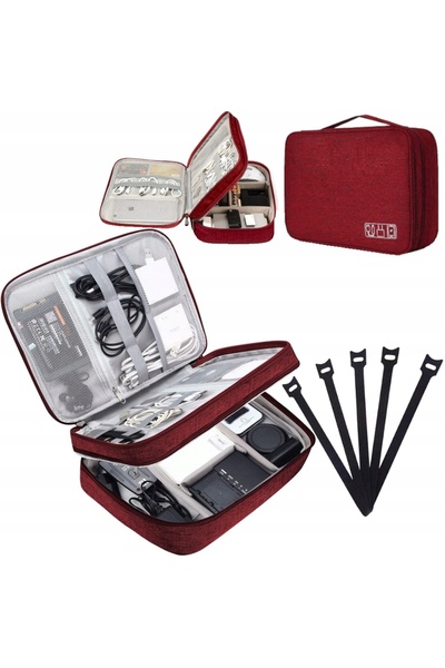 Other TRAVEL ORGANIZER BAG CHARGER CABLES + 5 VELCRO PATTERNS