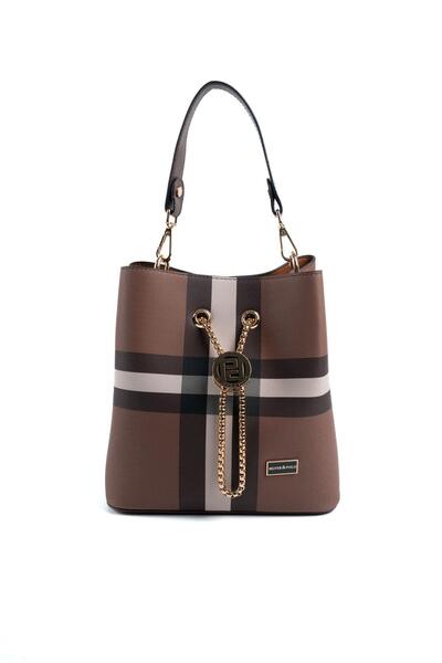 Silver Polo حقيبة كروس نسائية باللون البني الداكن SP967