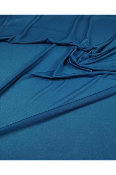 Kumaş Parça جيرسي ديني بلون أزرق بترولي عرض: 150 سم