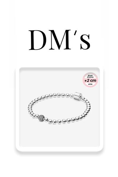 DM’s Silver Boncuklu Gümüş Bileklik