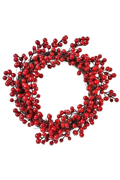 offlimits Coroană decorativă de Crăciun cu merișoare roșii, DecorCasa, 42 cm