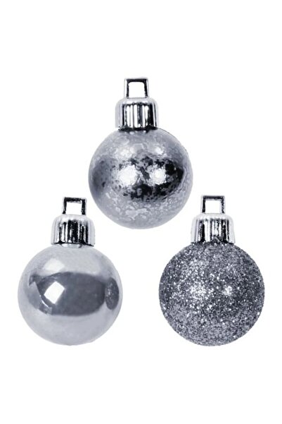 ANTBRO Σετ 12 Χριστουγεννιάτικες Μπάλες Antbro® ασημί, ματ, γυαλιστερές και Μ...