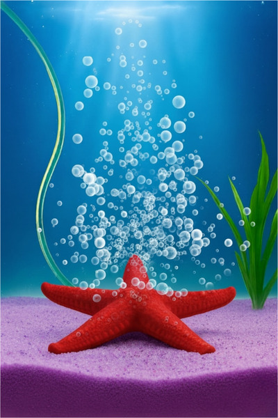 MD×JOA Hava Taşı Deniz Yıldızı Bütün Balık Türlere Uygun Mini Akvaryum ve Büy...