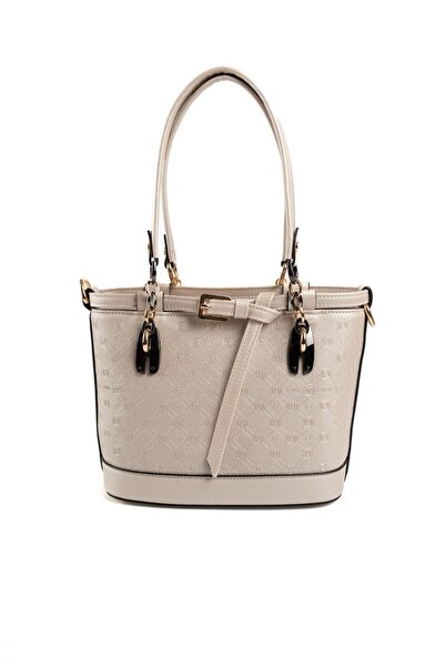 Silver Polo حقيبة يد نسائية بيج - سوداء بيج SP1155