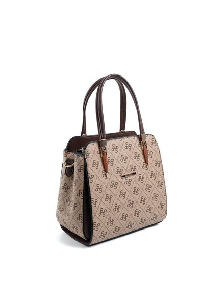 Silver Polo Silver & Polo Dark Beige - Brown Sp1136 Women's Handbag