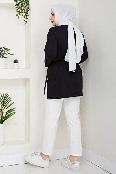 Bestenur Günsel Drawstring Tunic 1646 - Black