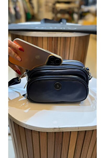 Sanmorris حقيبة كروس نسائية صغيرة الحجم من الجلد الناعم بسحاب متعدد الأقسام (...