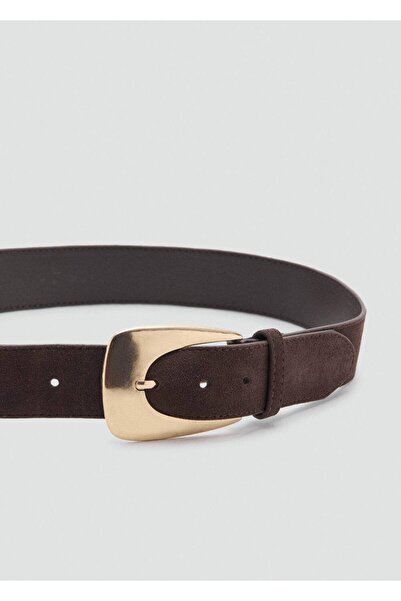 MANGO Woman Süet kemer büyük toka