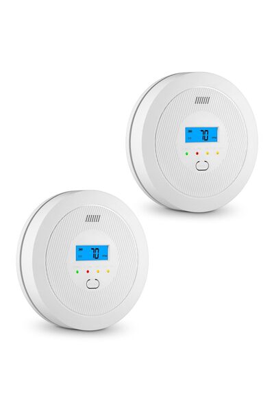 Usaspor CO2 Detector Alarm, Battery Operated CO Alarm (Pack of 2)