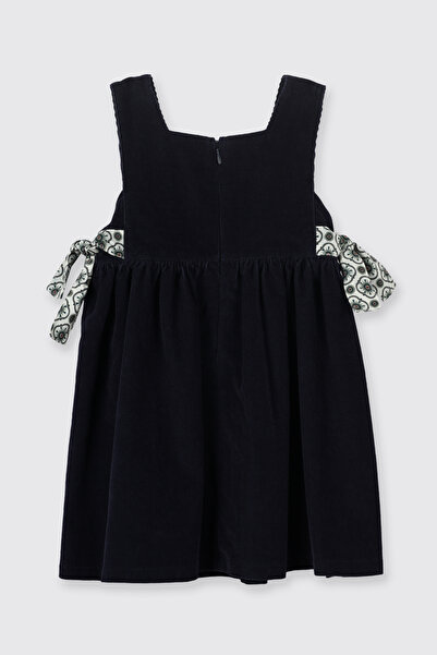 Panço Kız Bebek Kadife Lacivert Jile