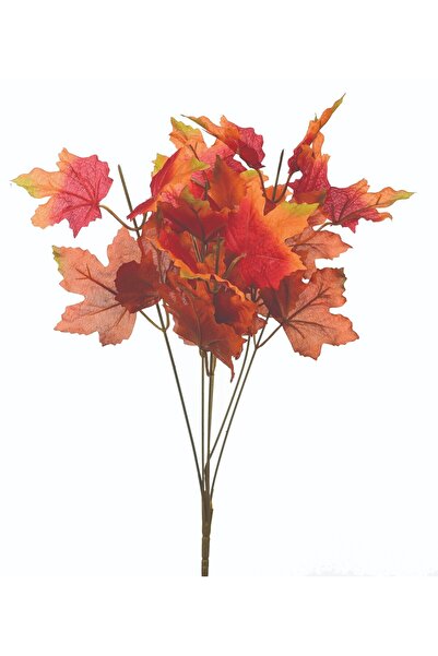 Other Plantă artificială, buchet de frunze de arțar, 40 cm, roșu și galben, L...