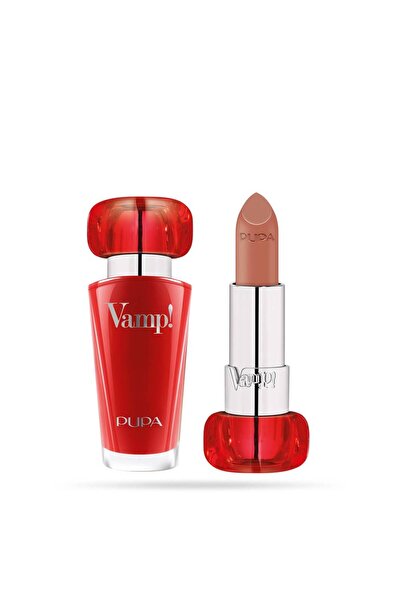 Pupa Vamp!, Fără parabeni, Volum, Ruj cremos, 105, Castaniu deschis, 3,5 g