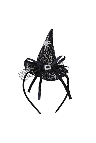 TOYFEST Αξεσουάρ αποκριάτικου πάρτι με καπέλο μάγισσας και τούλι μαύρο αξεσουάρ αποκριάτικων γιορτών