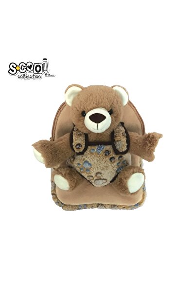 S COOL Preschool Backpack BABY ANIMALS, BROWN BEAR, 23x8x28 cm - S-COOL