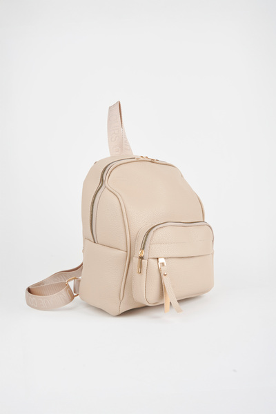 Vivaq Women's Koala Mink 3 Compartment Soft Faux Leather Zipper Closure Travel & Casual Backpack