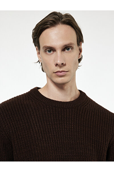 Koton Плетен пуловер с дълги ръкави и велосипедна яка