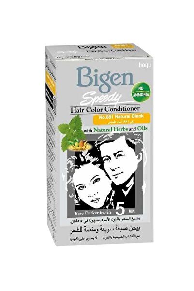 BİGEN بلسم تلوين الشعر السريع باللون الأسود الطبيعي 881 80 جرام