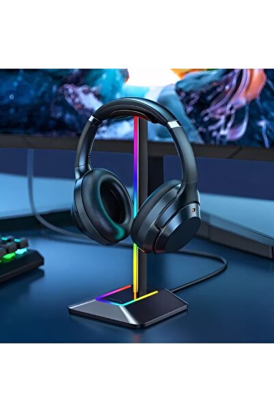 AB Luxury Concept Gaming headset stand, RGB ambient lighting, data transfer and charging function, with 2xUSB