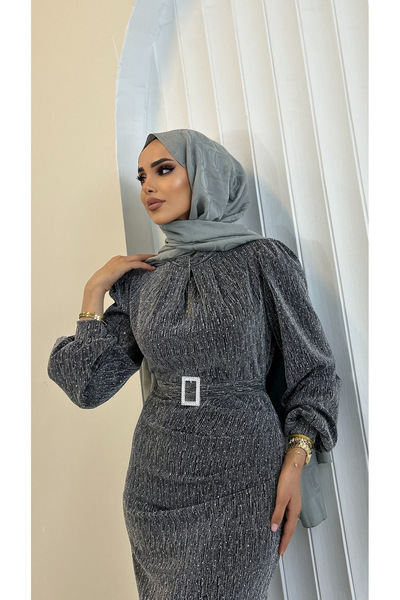 ZÜBİŞ BUTİK Monica simli tesettür abiye