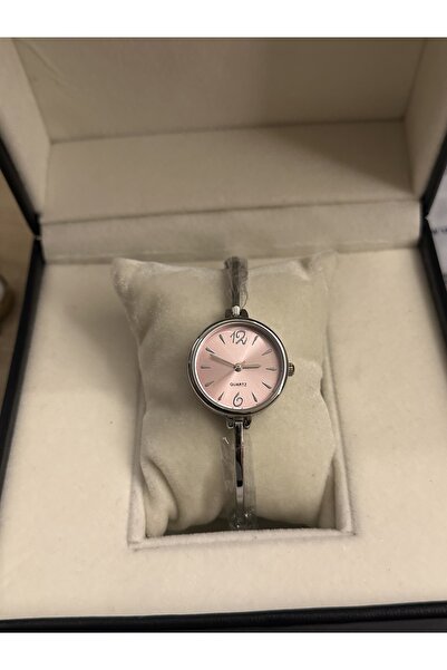 QUARTZ Yarım Kelepçe Çelik Kol Saati Hediye Kutusunda