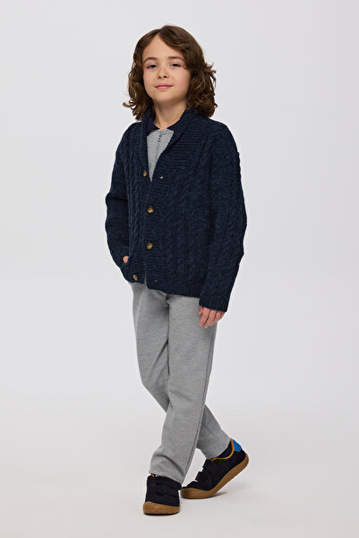 Panço Erkek Çocuk Triko Lacivert Hırka