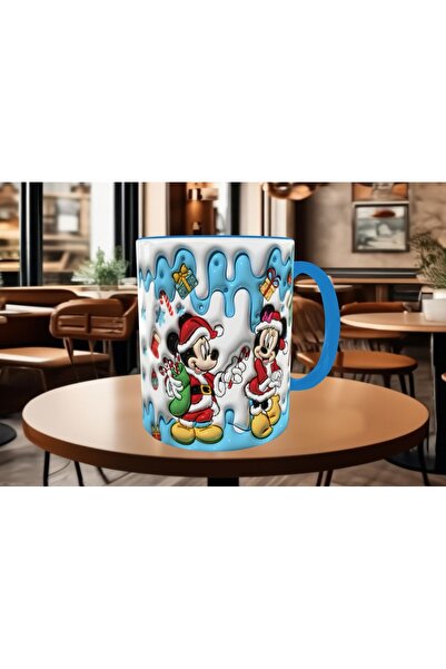 Mugs and love Mickey ve minni yılbaşı partisi kaliteli porselen kupa