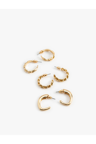 Koton 3'lü Çelik Halka Küpe Seti