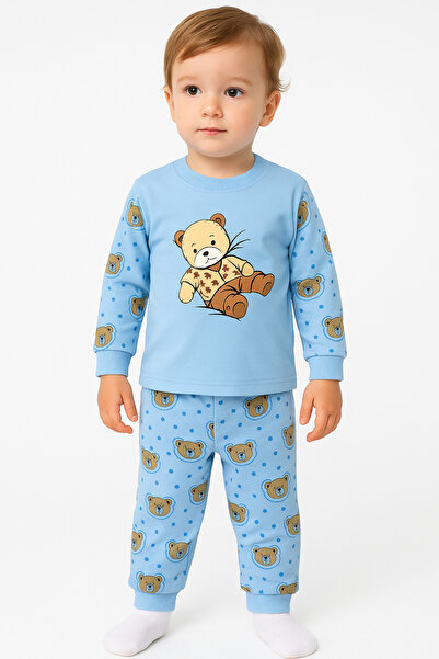 SANTRALBEBE Erkek Çocuk Baskılı Pamuklu Pijama Takımı