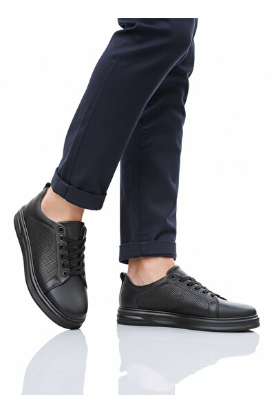 Elit Alvino 4267 Μαύρα Γνήσια Δερμάτινα Άνετα Ανδρικά Παπούτσια Καθημερινά Εποχιακά